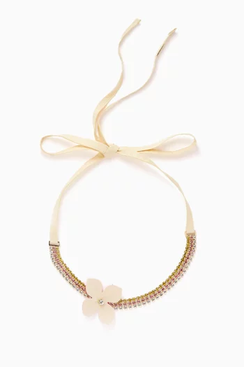 Crystal-embellished Flower Necklace