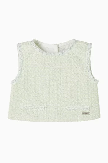 Sleeveless Top in Tweed