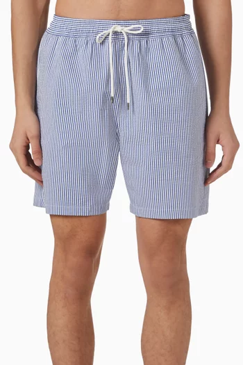 Stripe Traveler Swim Shorts in Seersucker