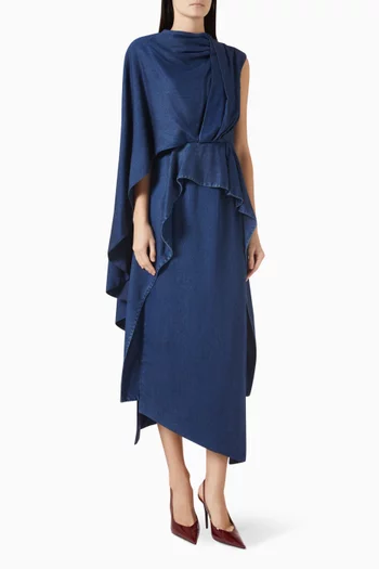 فستان بكاب وخصر على شكل جرس