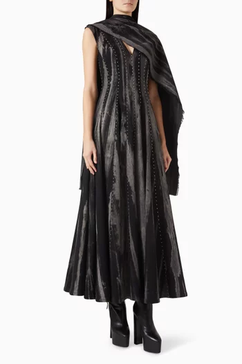 فستان بكاب مطرز