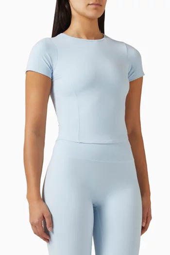 تي شيرت لكس بالانس بتصميم منحوت قماش فري فورم