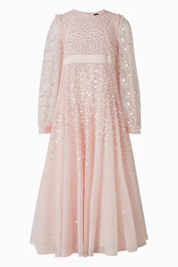 فستان دابلد مطرز بالترتر