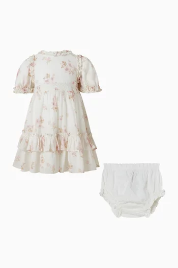Magnolia Ditsy Chiffon Smocked Dress