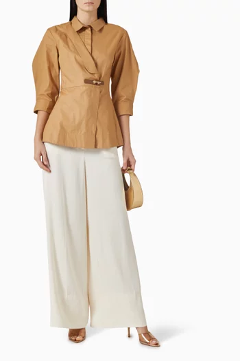 قميص نينا بتصميم ملفوف