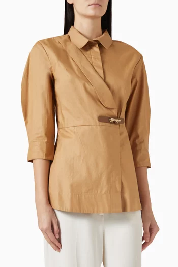 قميص نينا بتصميم ملفوف