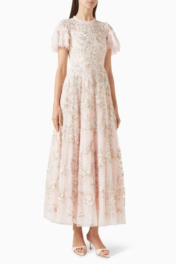 Lunaria Wreath Ankle Gown