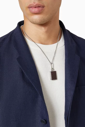 Eagle Logo Dog-tag Necklace in Metal