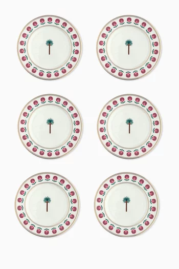 Sahara Rose Dinner Plates in Porcelain, Set of 6