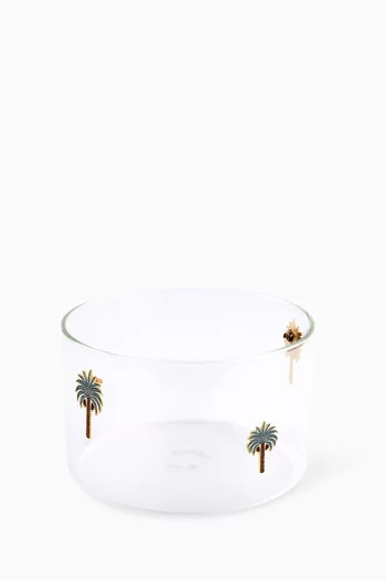 وعاء كبير بأجزاء بشكل أشجار نخيل