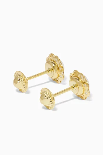Pearl Stud Earrings in 18kt Gold