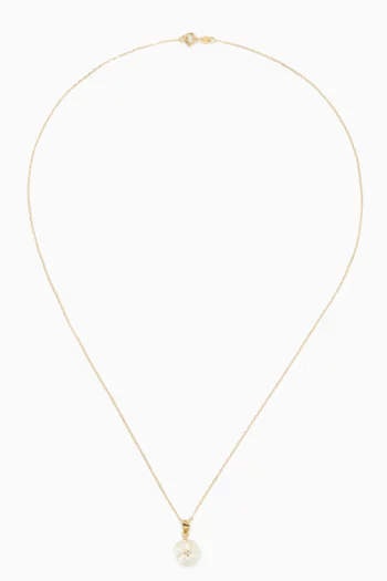 Floral Diamond Necklace in 18kt Gold