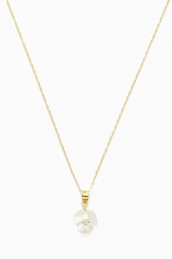 Floral Diamond Necklace in 18kt Gold