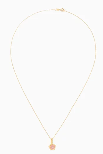 Floral Diamond Necklace in 18kt Gold