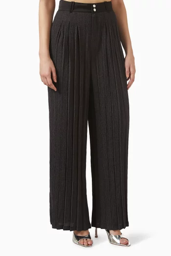Pleated Wide-leg Pants