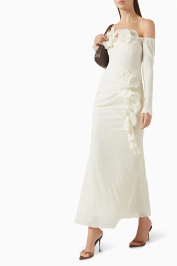 Frill Dress in Wool-knit