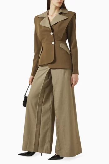 Layered Blazer in Gabardine