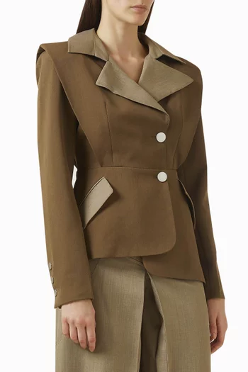 Layered Blazer in Gabardine