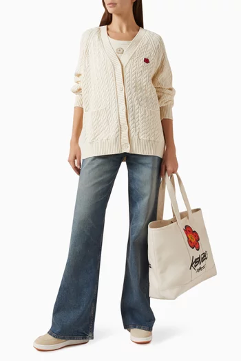 Boke Flower Knit Cardigan in Cotton Blend