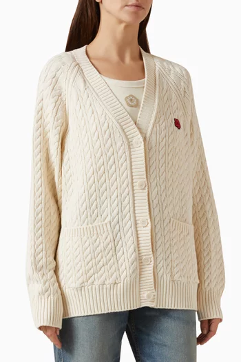 Boke Flower Knit Cardigan in Cotton Blend