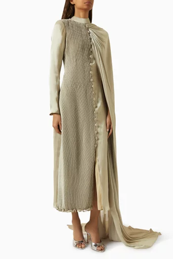 Crazy Drape Cape Dress