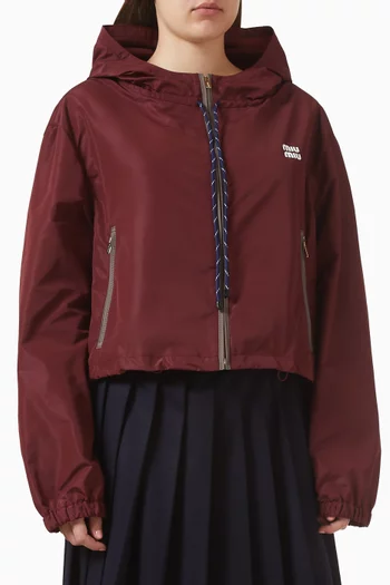 جاكيت بقصة واسعة قماش معالج