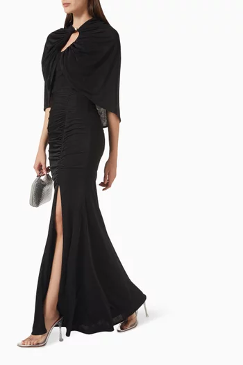 Gathered Slit Dress