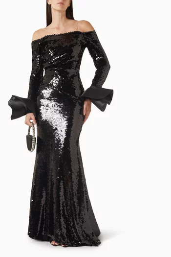Sequin-embellished Gown