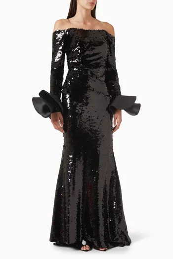 Sequin-embellished Gown