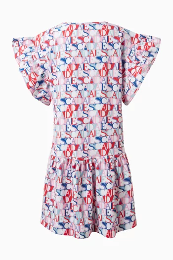Logo-print Dress in Cotton