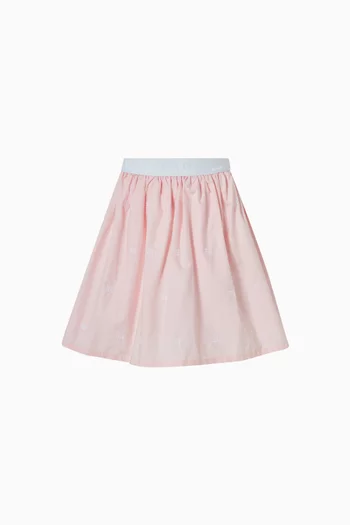 تنورة بحزام خصر بشعار الماركة