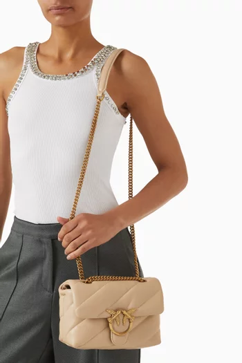 حقيبة لوف باف ميني جلد مبطن