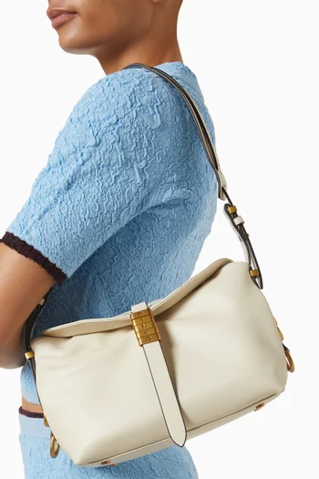 حقيبة سادل صغيرة بتصميم مستطيل جلد