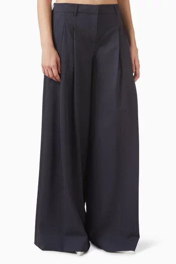 New Didi Wide-leg Pants in Wool Blend