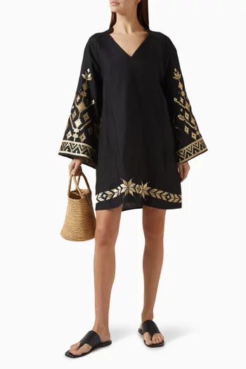 Embroidered Mini Dress