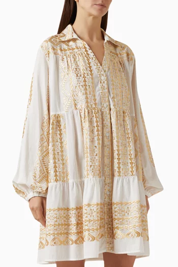 Embroidered Mini Dress