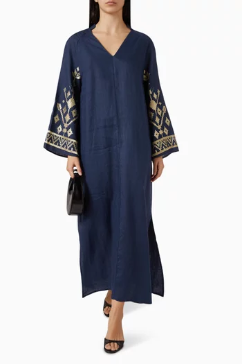 Embroidered Midi Dress