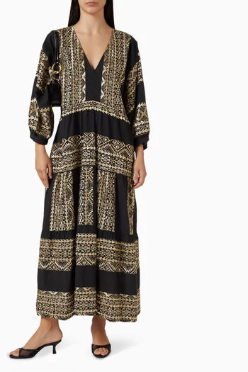 Embroidered Maxi Dress