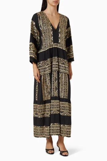 Embroidered Maxi Dress