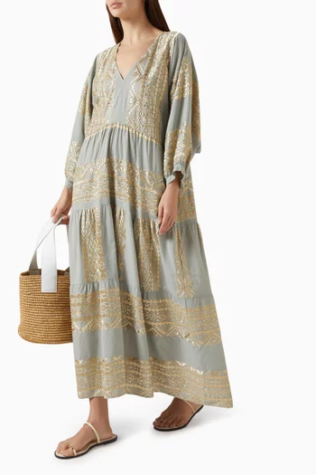 Embroidered Maxi Dress