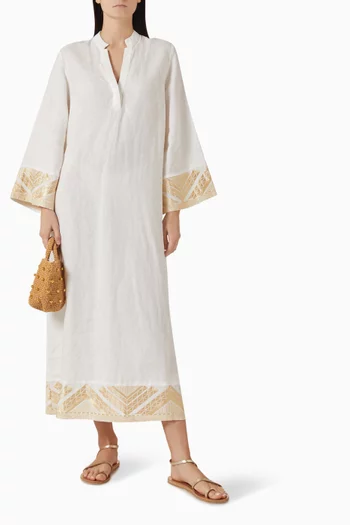 Embroidered Midi Dress