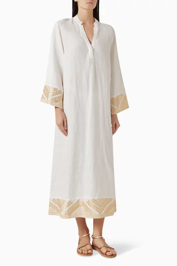 Embroidered Midi Dress