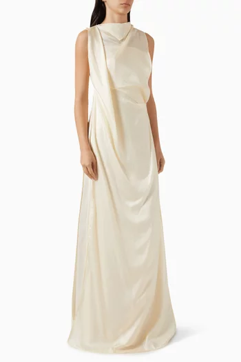 Ha Mien Maxi Dress in Satin-twill