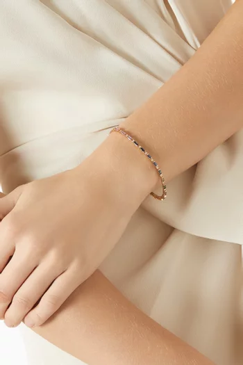 Small Noor Sapphire Baguette Bracelet in 18kt Rose Gold