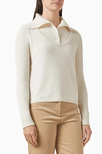 Layered Sweater in Merino-wool