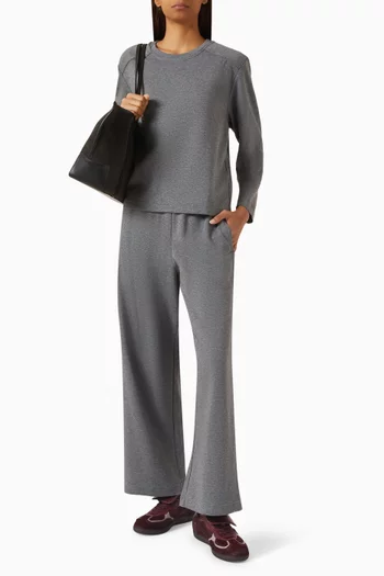 تي شيرت مزيج قطن بأكمام طويلة