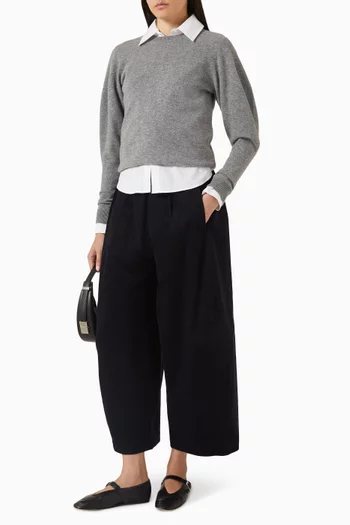 Barrel-leg Pants in Corduroy