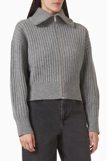 جاكيت صوف مارينو مضلع