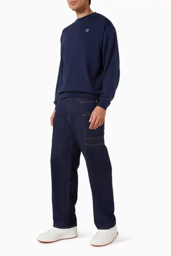 سويت شيرت بتطريز مستوحى من الرسوم المتحركة قطن