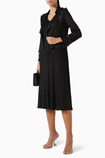 Olive Jacket & Midi Dress Set